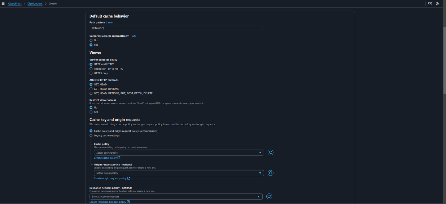 Caching Behavior Configuration